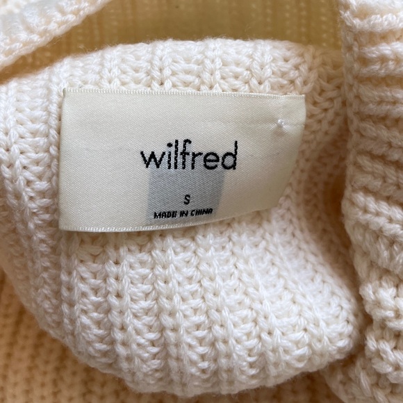 Aritzia Wilfred Montpellier Merino Wool Cream Textured Sweater Size Small - Picture 9 of 12